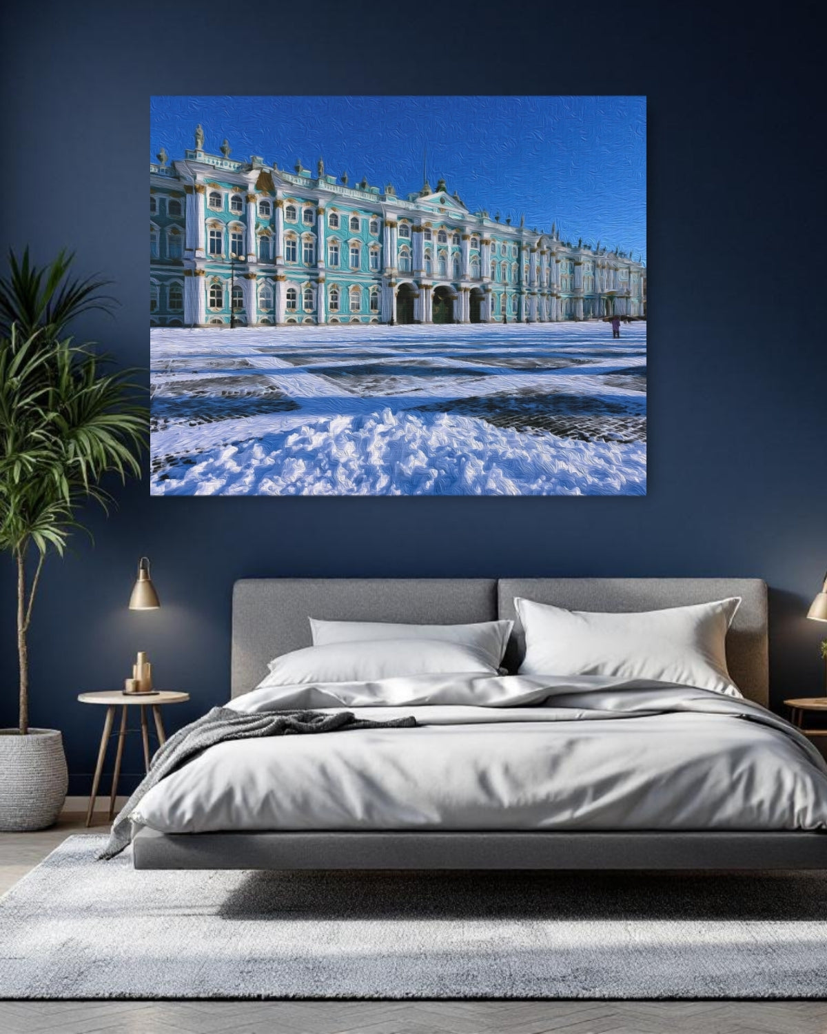 Winter Palace & Palace Square In Snow — Saint Petersburg, Russia, study 1