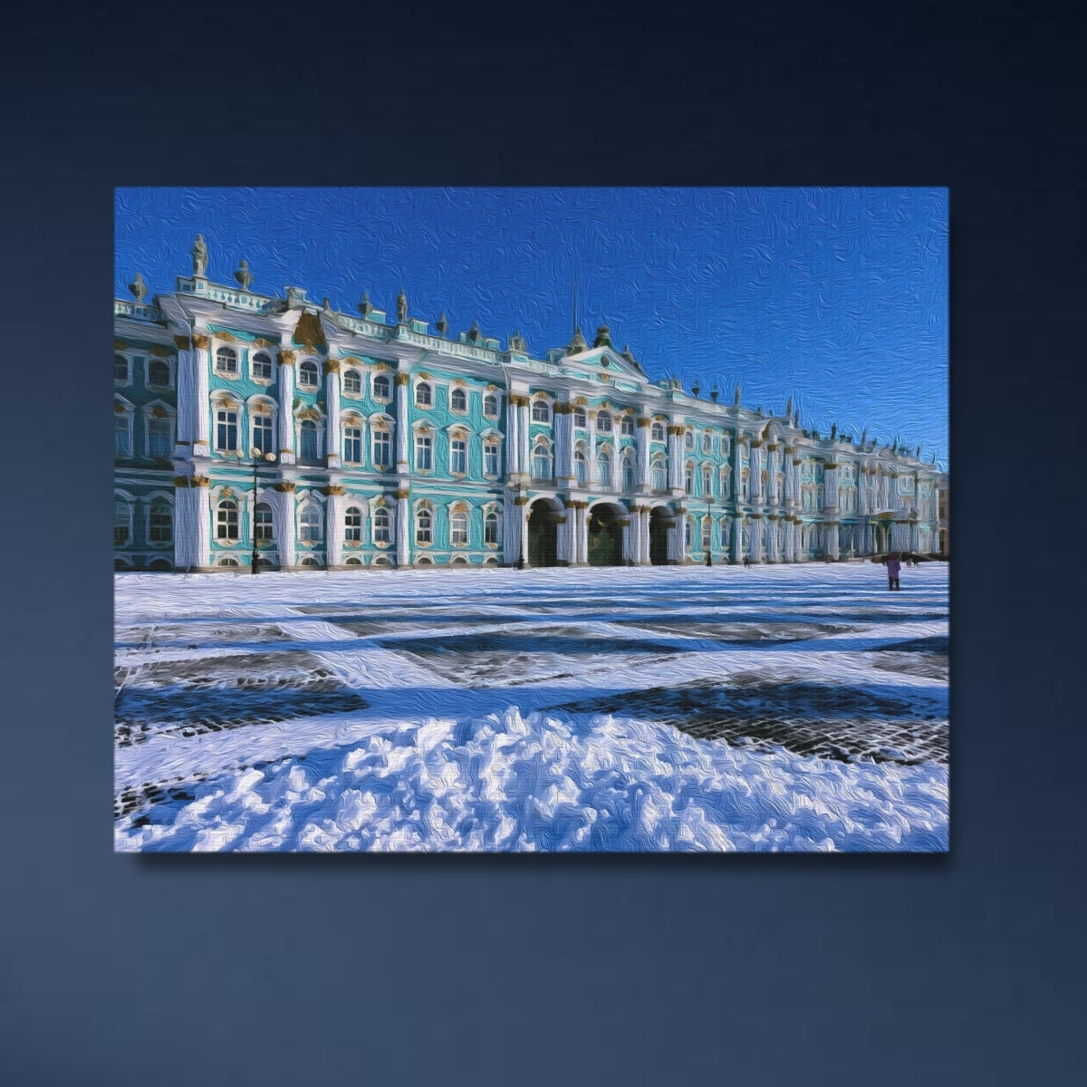 Winter Palace & Palace Square In Snow — Saint Petersburg, Russia, close-up detail