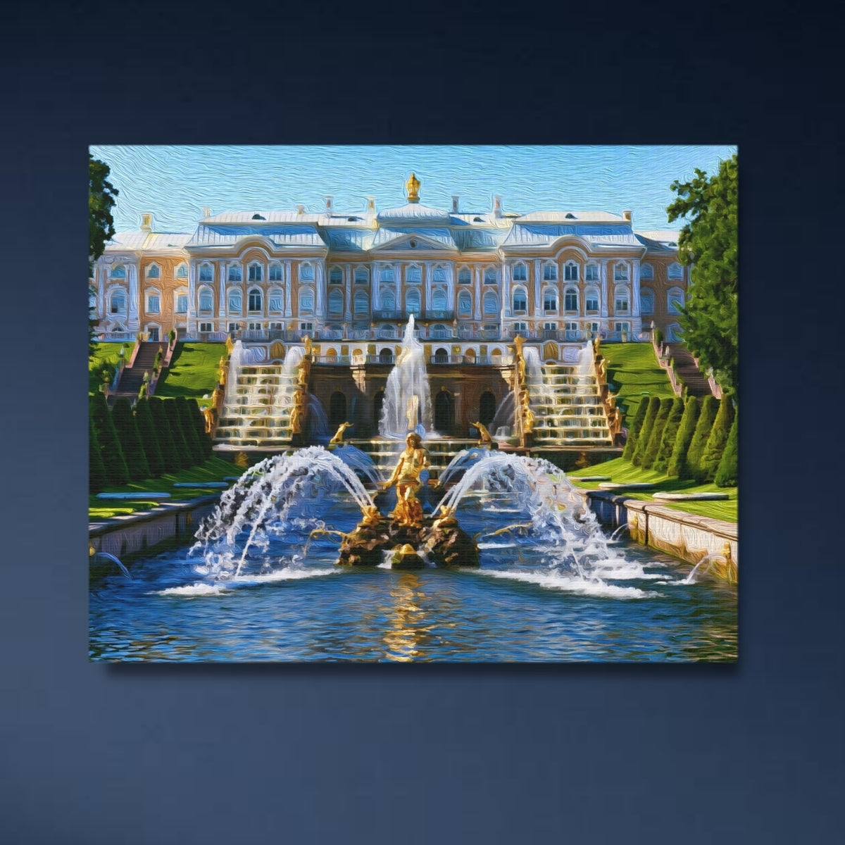 Peterhof Grand Cascade Fountains — Saint Petersburg, Russia Study No. 4
