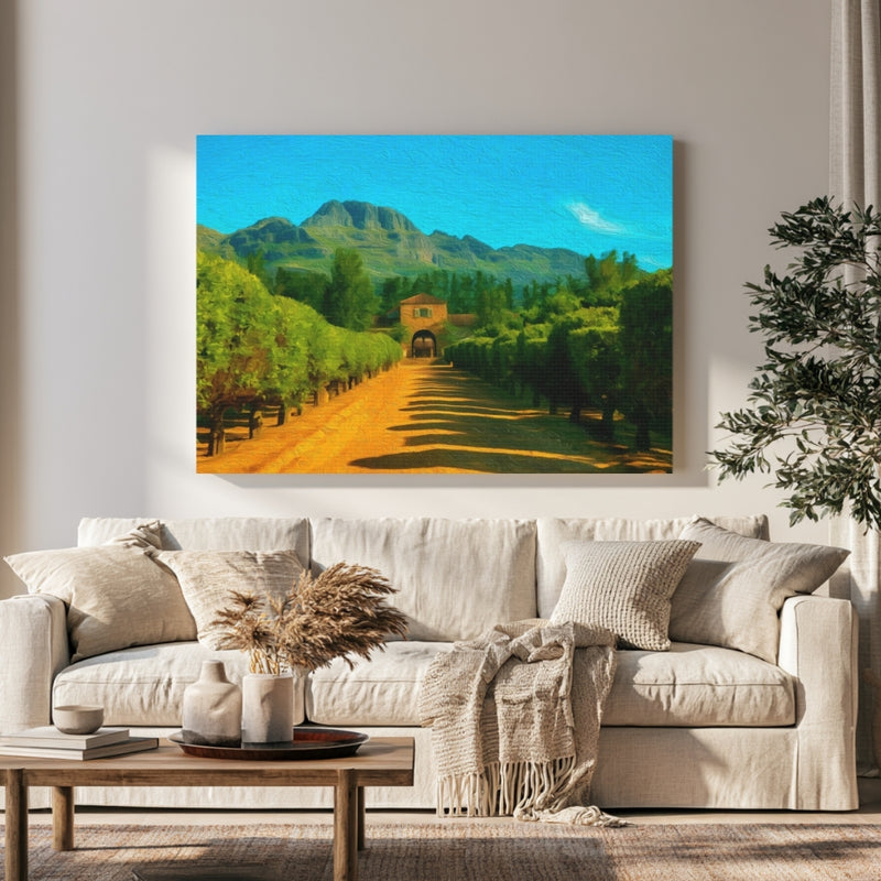 Cape Dutch Wine Estate Drive — Stellenbosch, South Africa, view 1