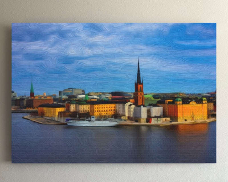 Gamla Stan Waterfront Skyline — Stockholm, Sweden