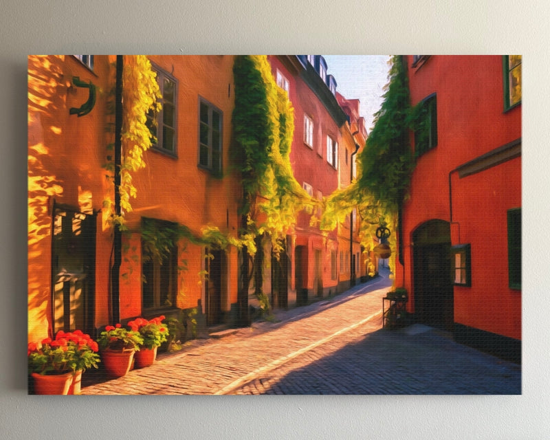Gamla Stan Cobblestone Alley — Stockholm, Sweden