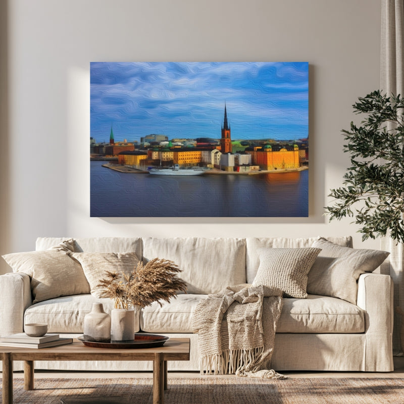 Gamla Stan Waterfront Skyline — Stockholm, Sweden, view 1