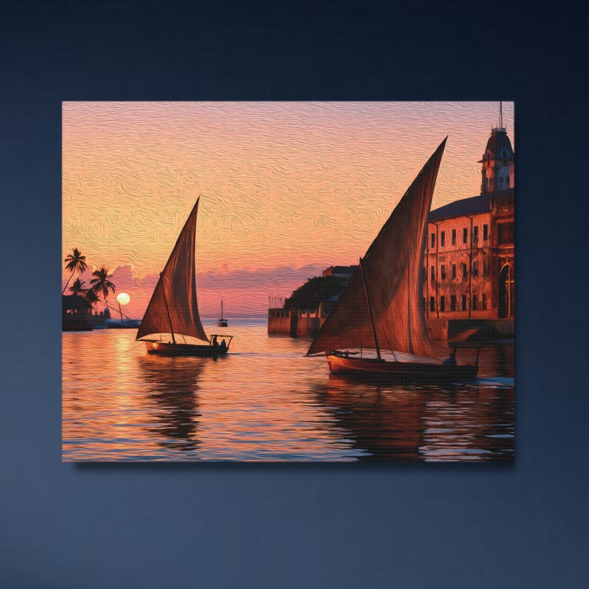 Stone Town Dhow Sunset Harbor — Stone Town, Zanzibar Study No. 4
