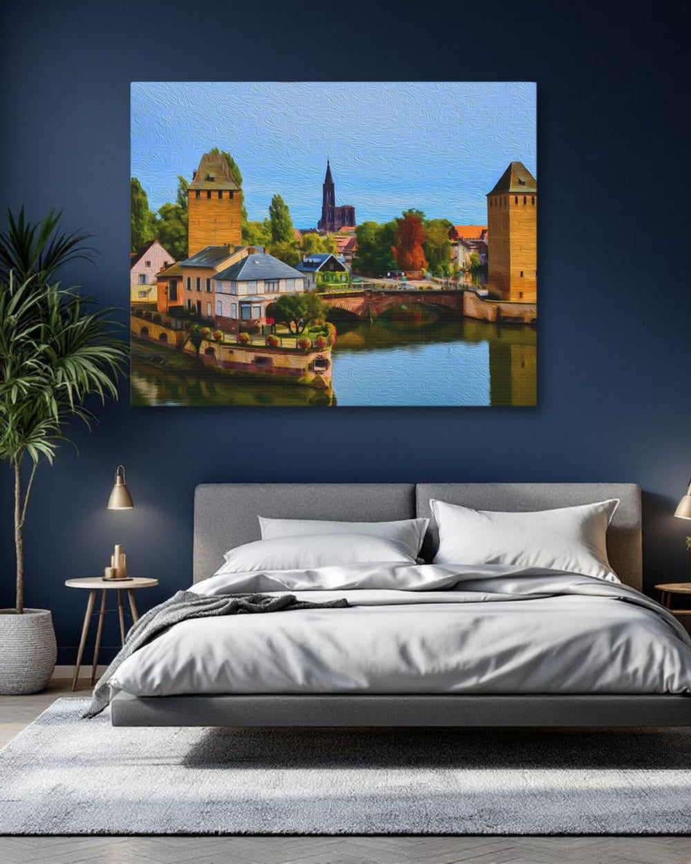 Strasbourg, France | Ponts Couverts Medieval Towers | Original Series Gallery Canvas detail
