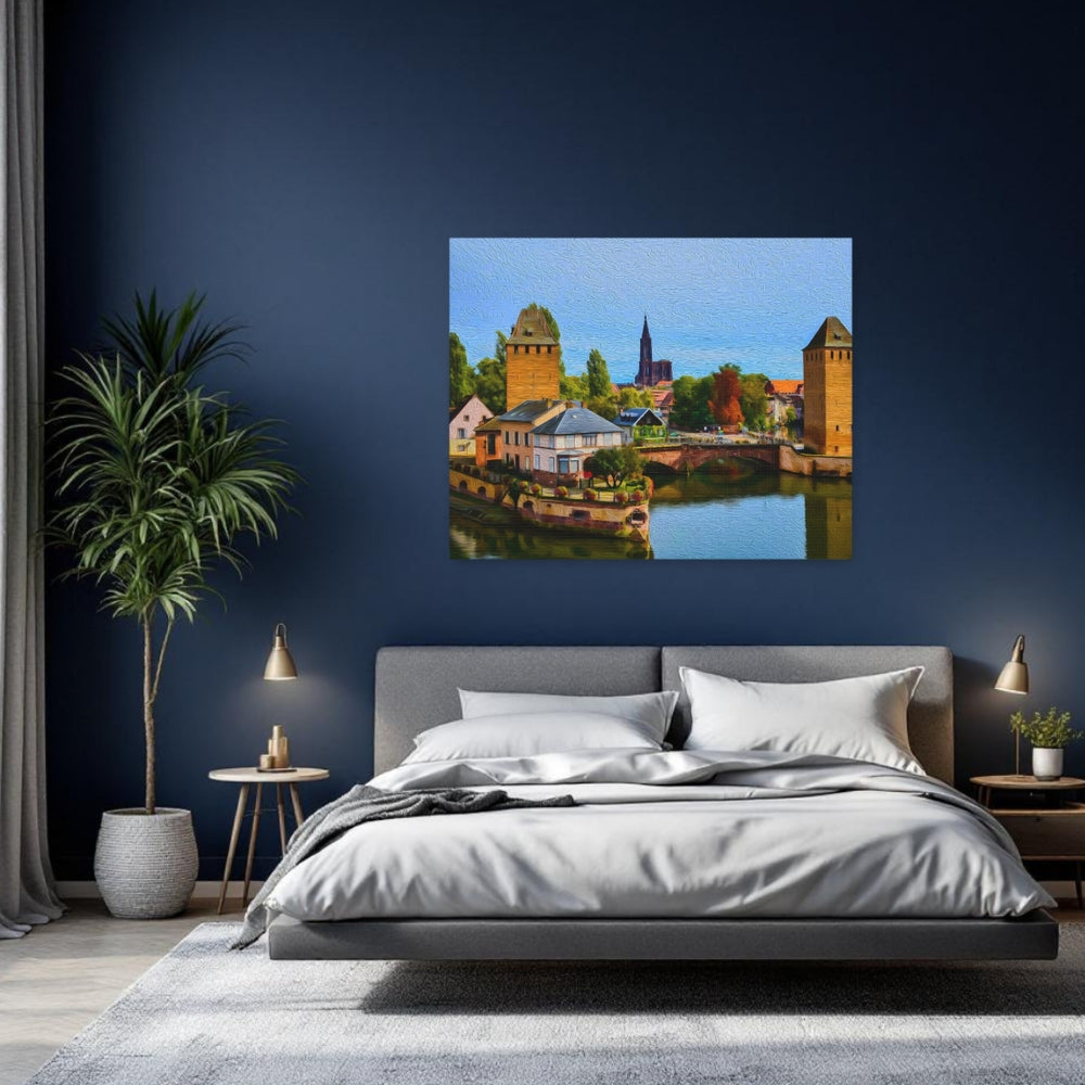 Strasbourg, France | Ponts Couverts Medieval Towers | Original Series Gallery Canvas detail