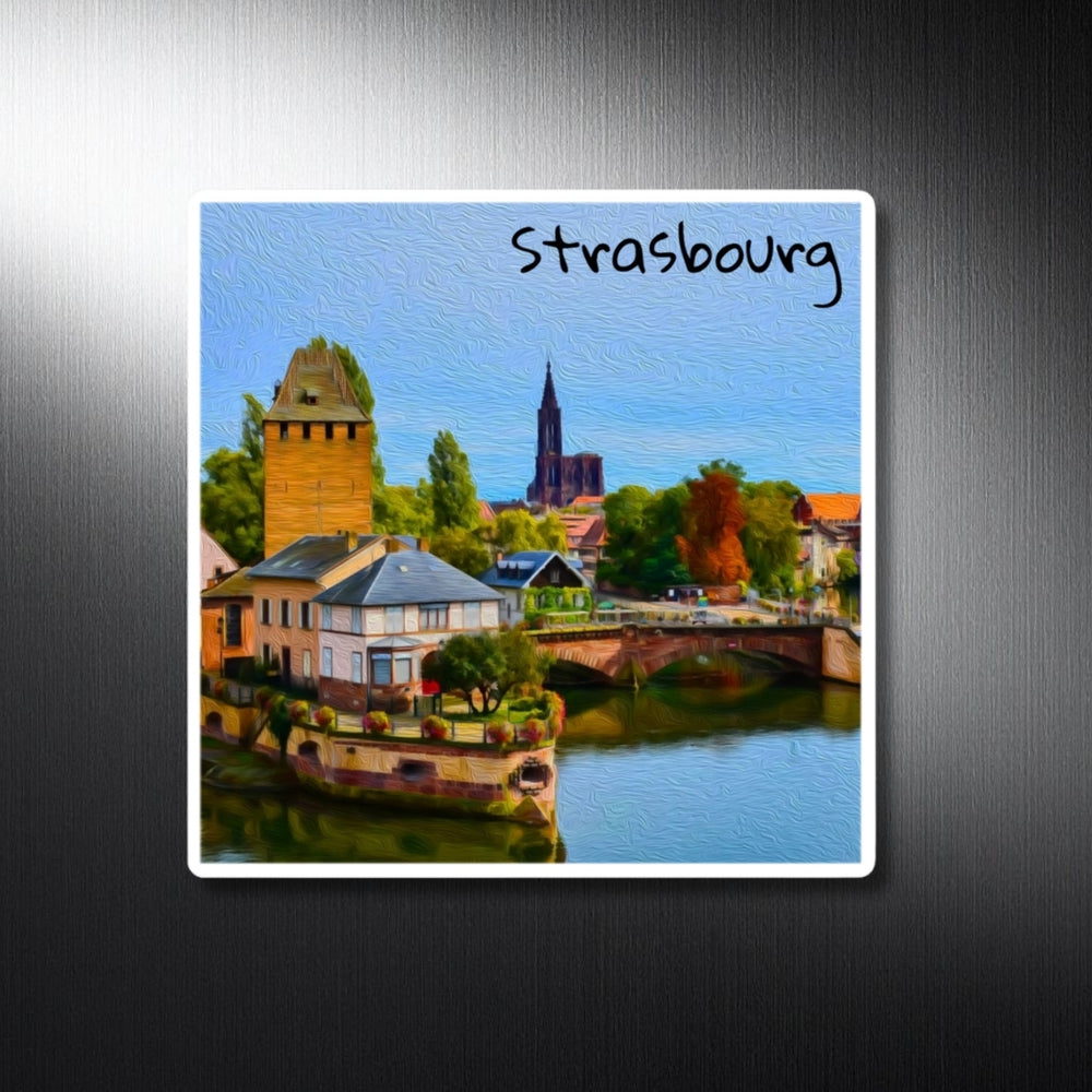 Strasbourg, France | Ponts Couverts Medieval Towers | Original Series Decorative Magnet