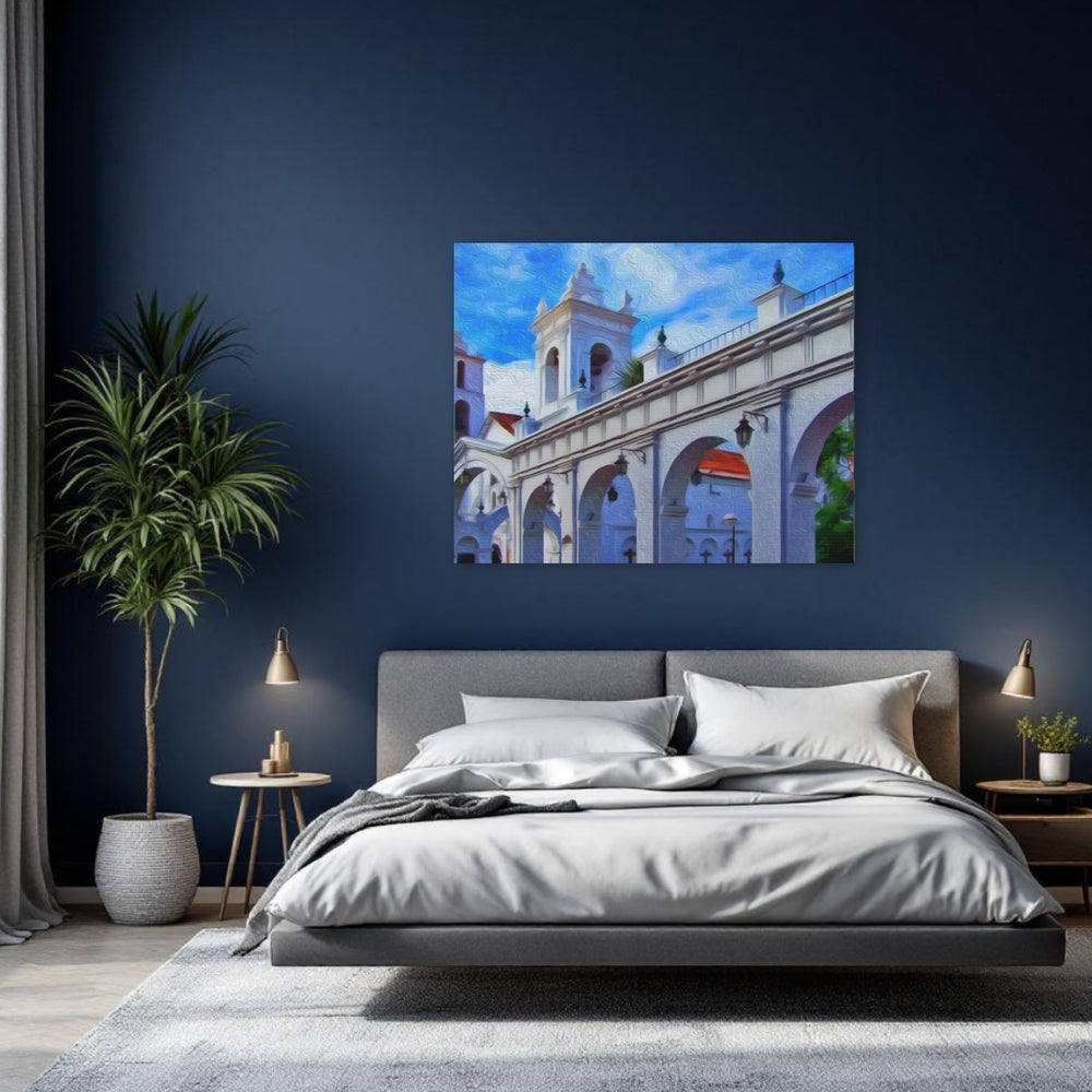 Sucre, Bolivia  | Colonial Cathedral Arches | Original Series Gallery Canvas detail