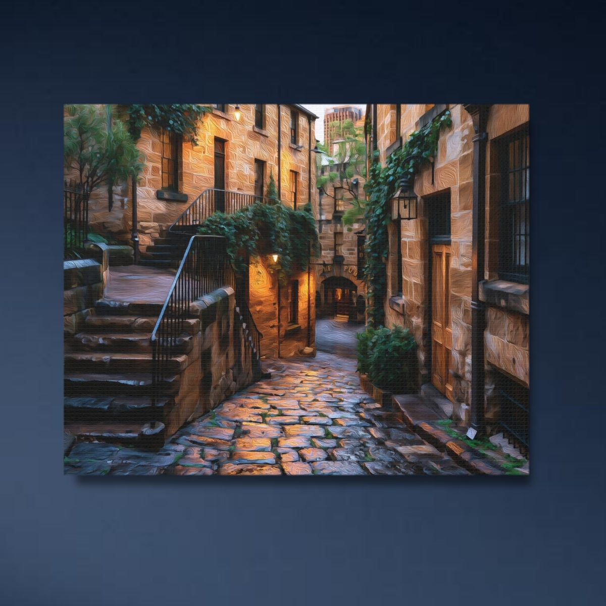The Rocks Cobblestone Laneway — Sydney, Australia, close-up detail