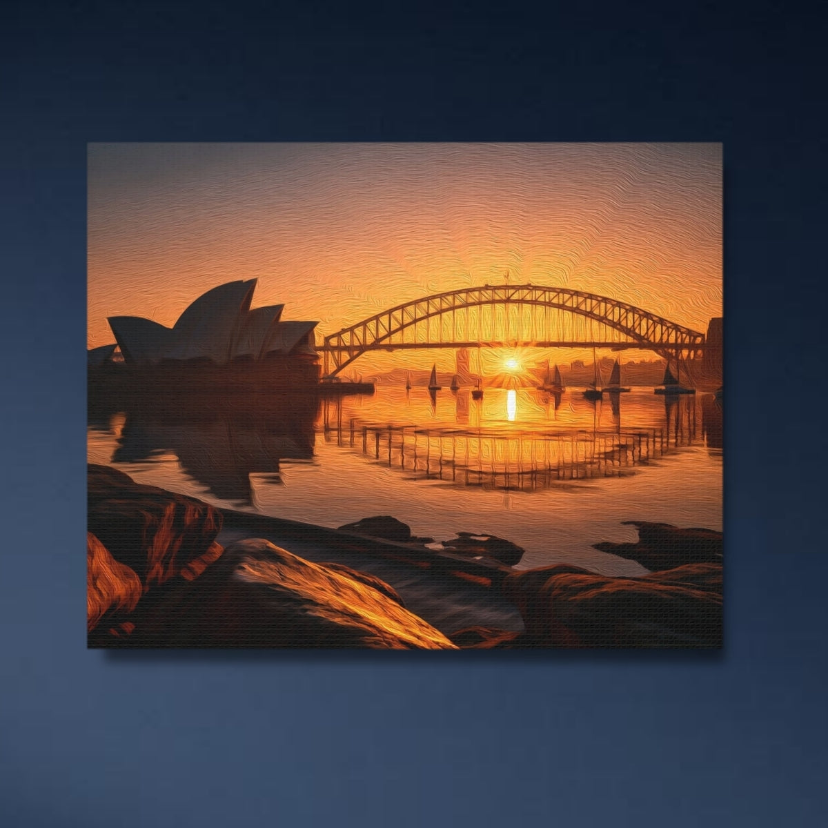 Opera House & Harbour Bridge Sunset — Sydney, Australia, close-up detail
