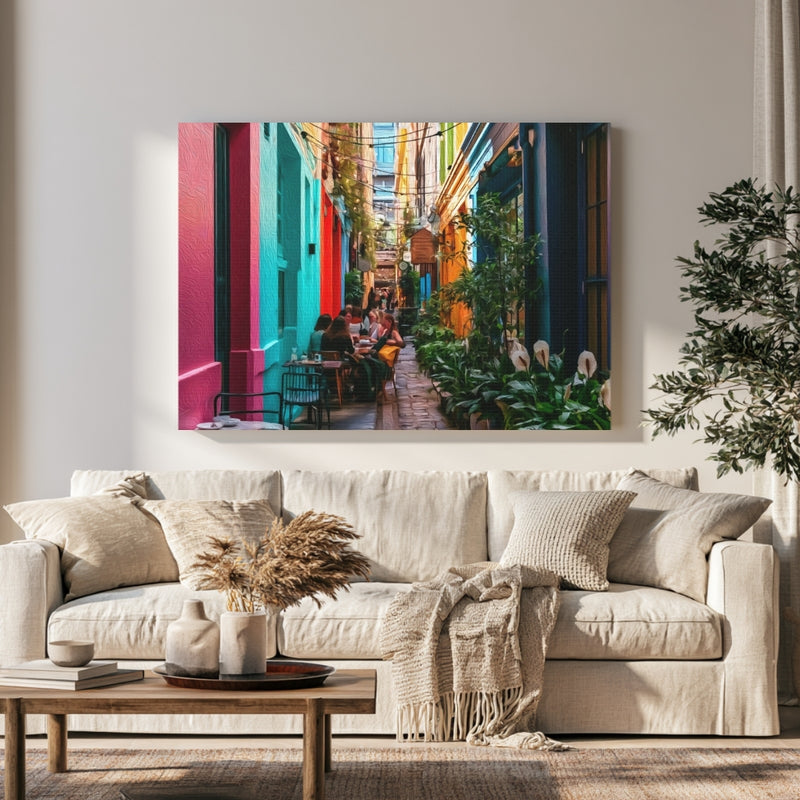 Colorful Narrow Alley Cafe in a room — Sydney, Australia