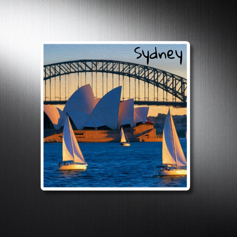 Sydney, Australia | Harbour Bridge and Opera House | Original Series Decorative Magnet