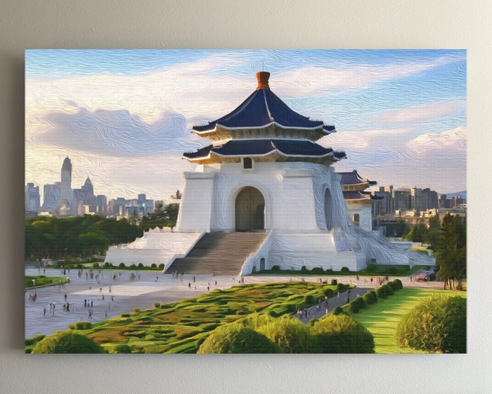 Chiang Kai-shek Memorial Hall &mdash; Taipei watercolour canvas