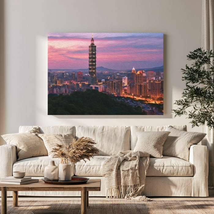 Taipei City Skyline Sunset
