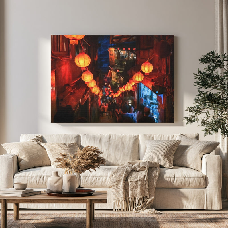 Taipei, Taiwan | Jiufen Old Street Lanterns | Original Series Gallery Canvas
