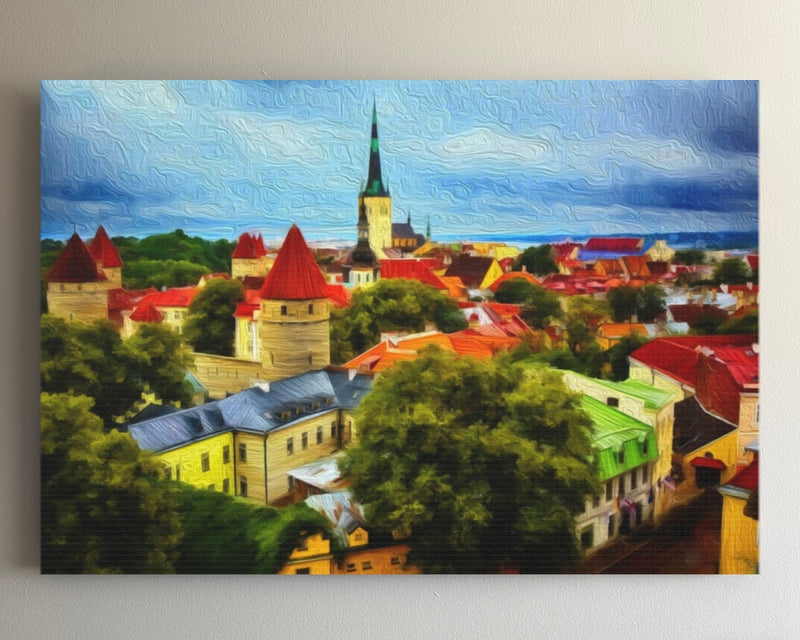 Old Town Red Roofs — Tallinn, Estonia