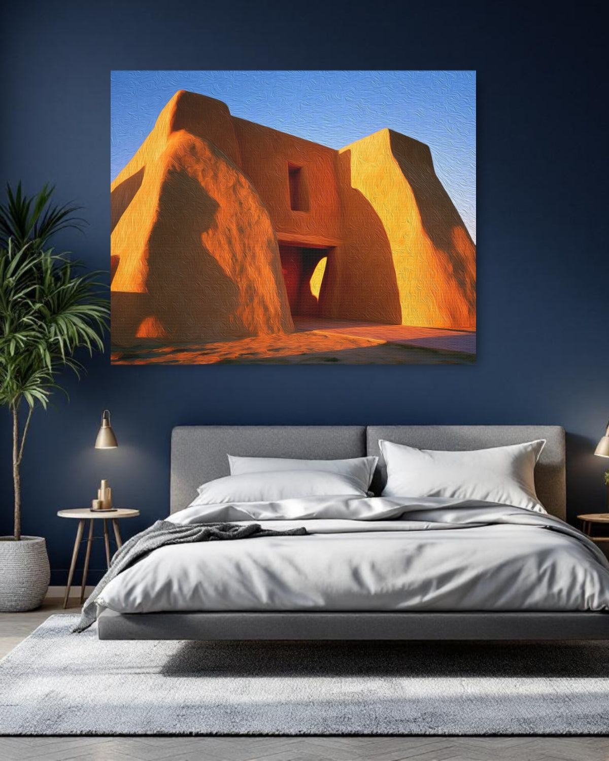 Taos, New Mexico | Taos Pueblo Adobe Church | Original Series Gallery Canvas detail