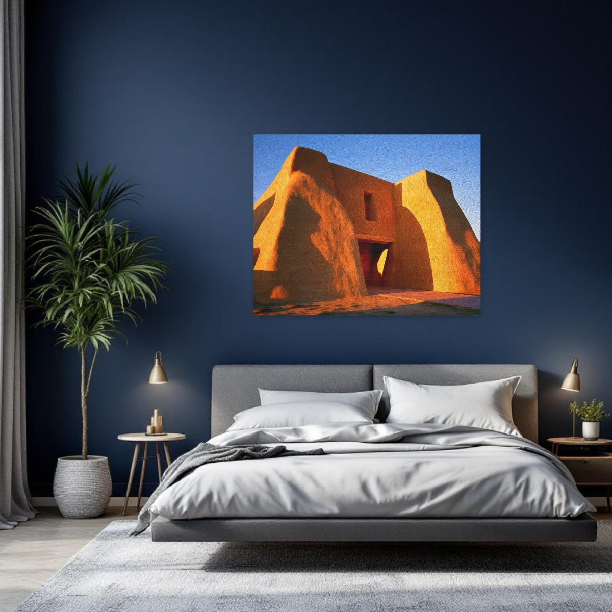 Taos, New Mexico | Taos Pueblo Adobe Church | Original Series Gallery Canvas detail