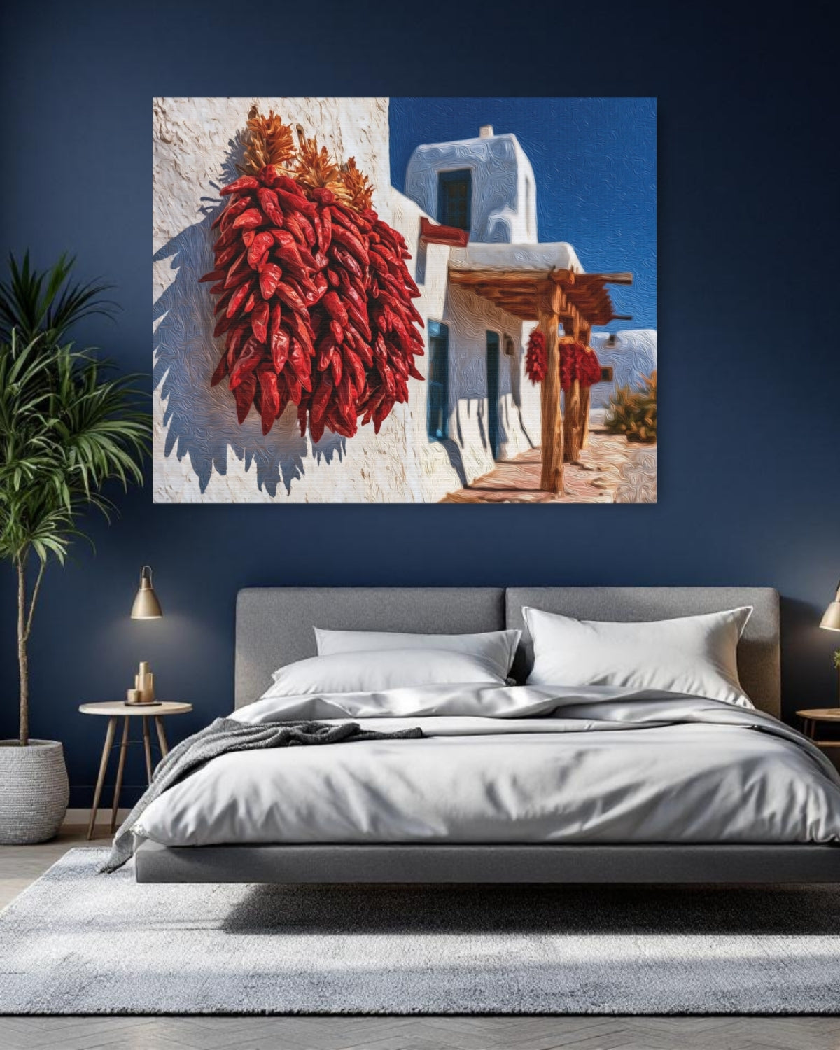 Taos, New Mexico | New Mexico Adobe Ristra Scene | Original Series Gallery Canvas detail