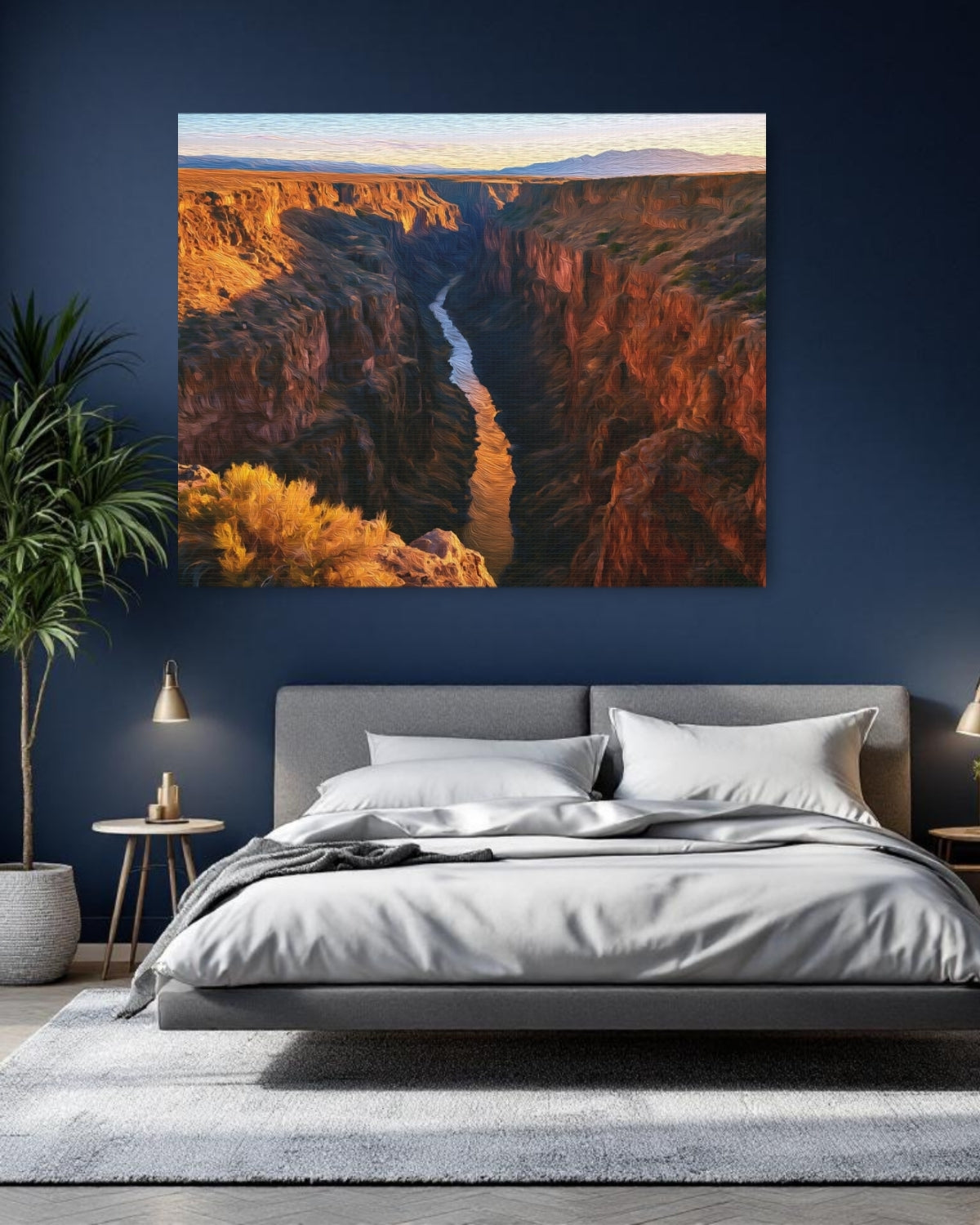Taos, New Mexico | Rio Grande Gorge Taos | Original Series Gallery Canvas detail