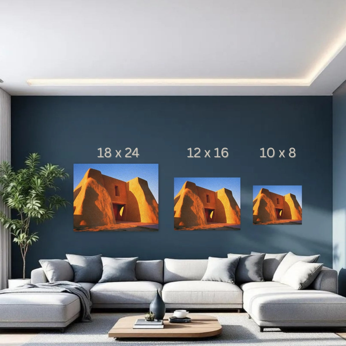 Taos, New Mexico | Taos Pueblo Adobe Church | Original Series Gallery Canvas detail