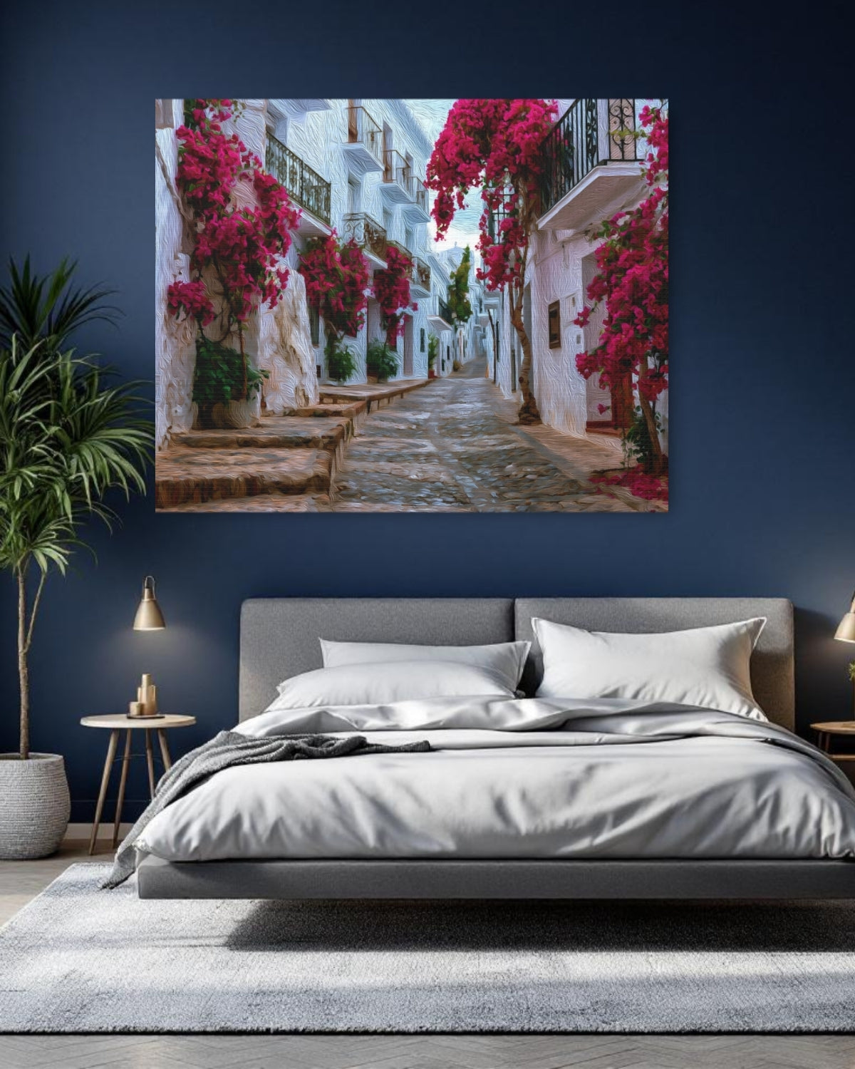 Taxco Bougainvillea Cobblestone Alley — Taxco, Mexico, study 1