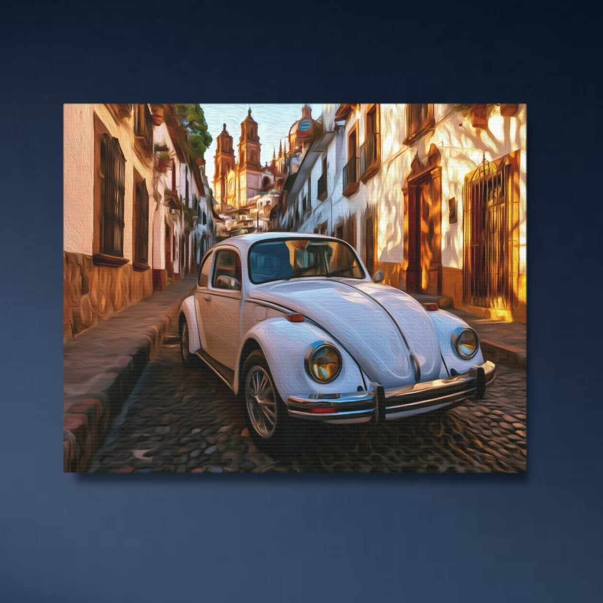 Taxco Cathedral Cobblestone Street — Taxco, Mexico, study 4