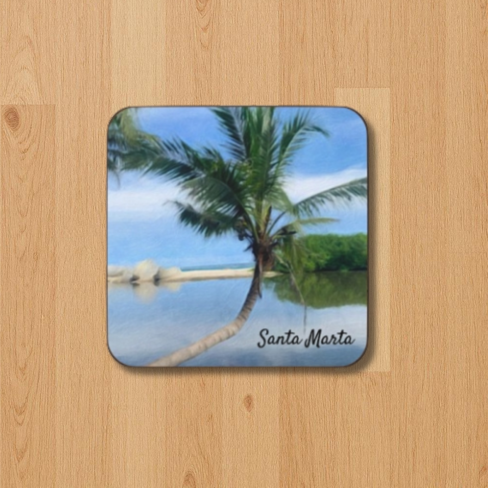 Tayrona National Park, Colombia | Beach Palm | Original Series Hardboard Coaster