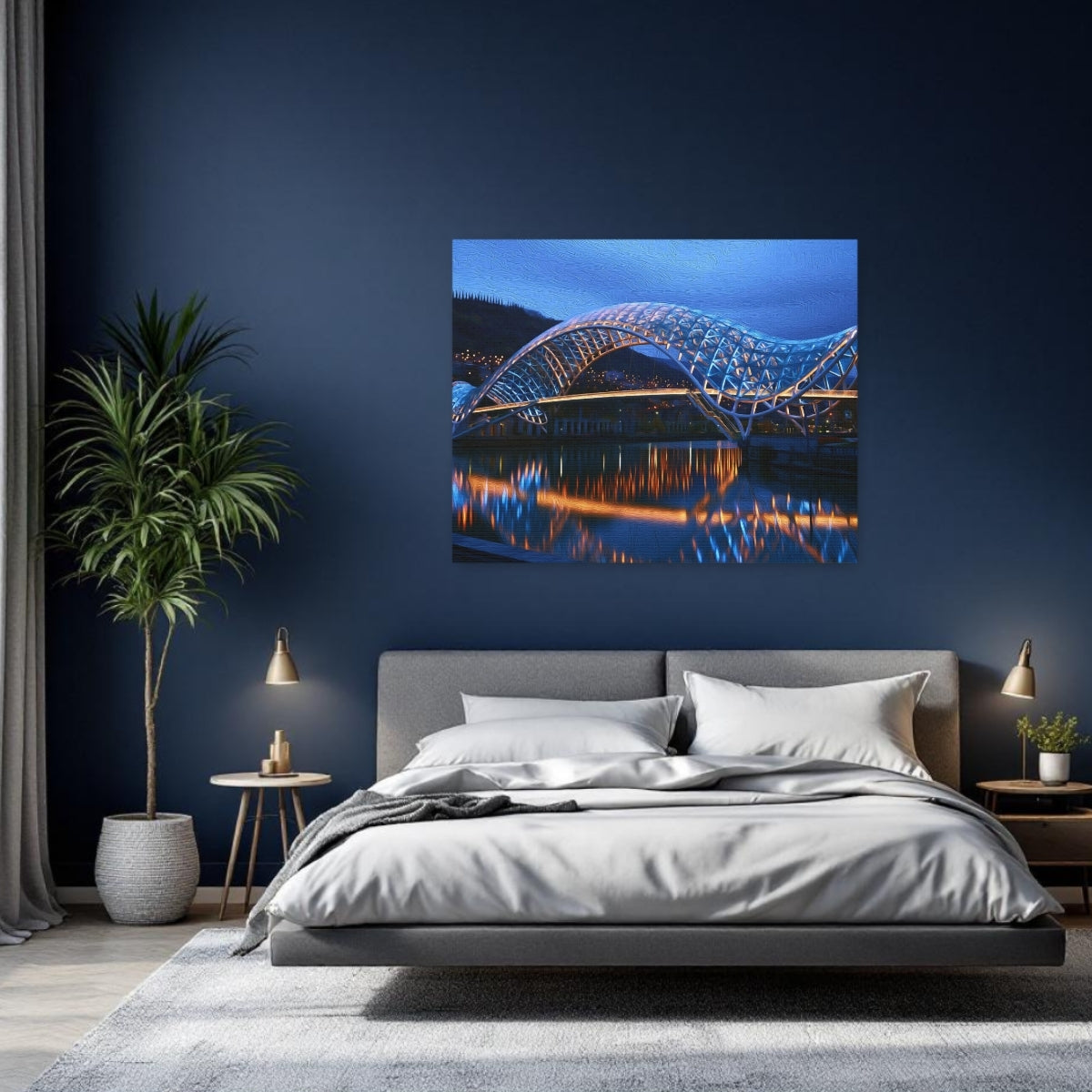 Bridge Of Peace At Night — Tbilisi, Georgia, study 2