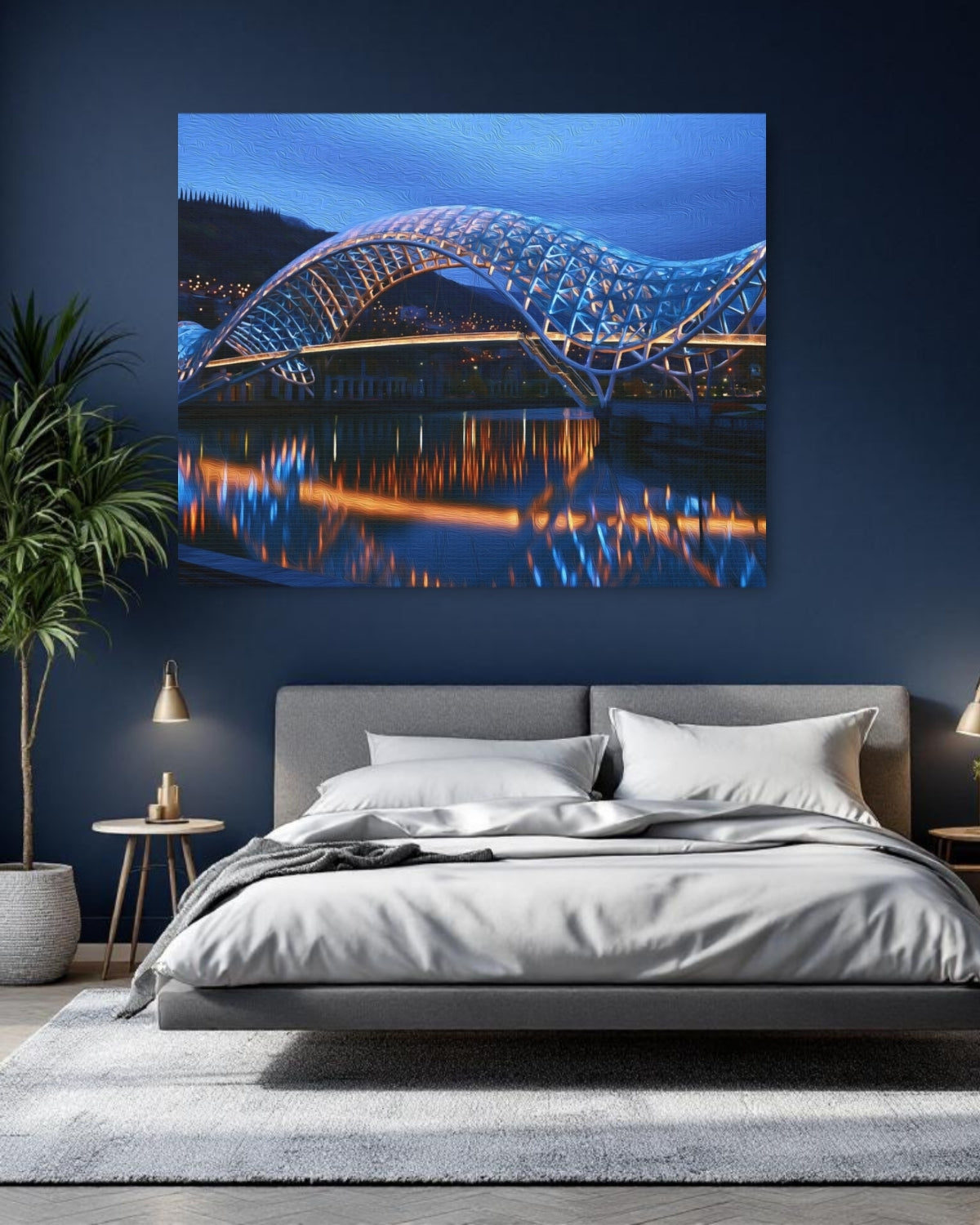 Bridge Of Peace At Night — Tbilisi, Georgia, study 1