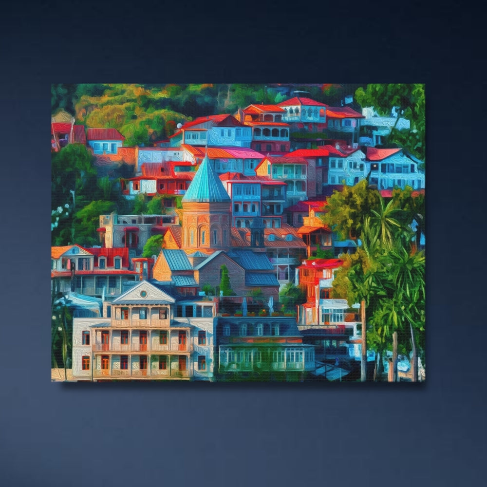 Tbilisi, Georgia | Old Town Hillside District | Original Series Gallery Canvas detail