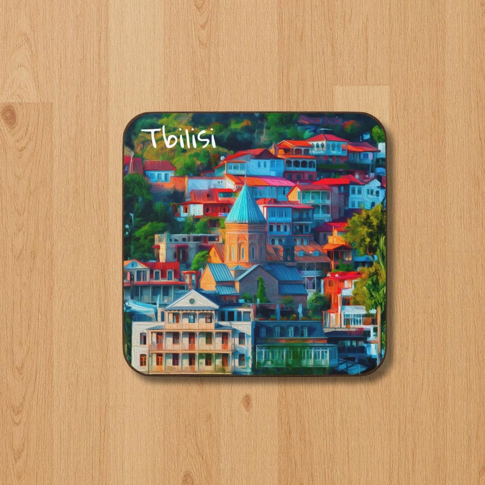 Tbilisi, Georgia | Old Town Hillside District | Original Series Hardboard Coaster