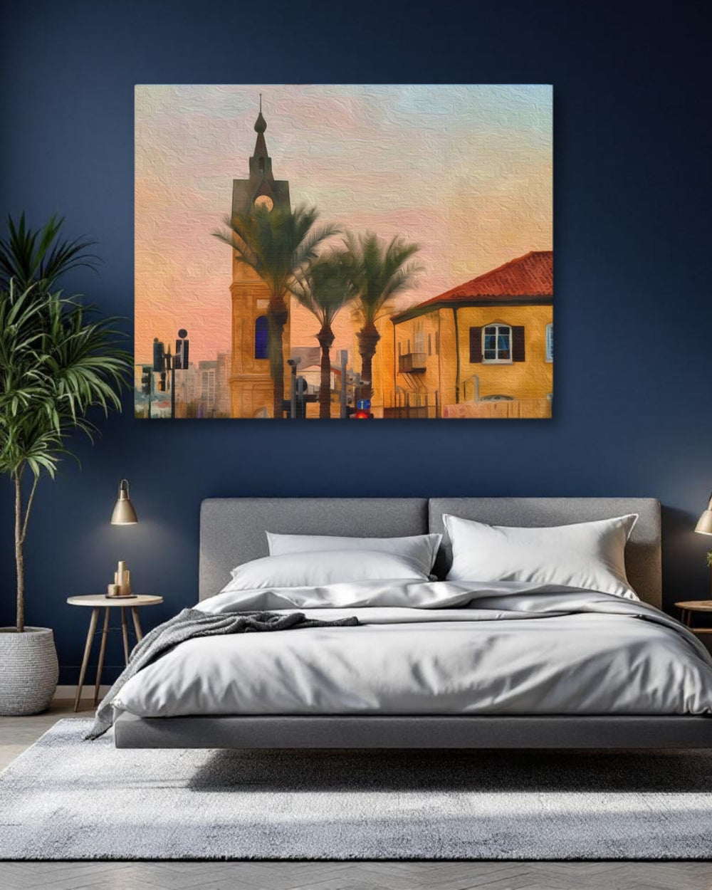 Tel Aviv, Israel | Jaffa Clock Tower Sunset | Original Series Gallery Canvas detail