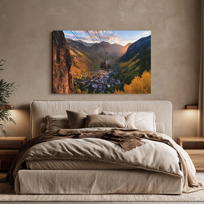 Gondola Over Mountain Town — Telluride, Colorado, view 6