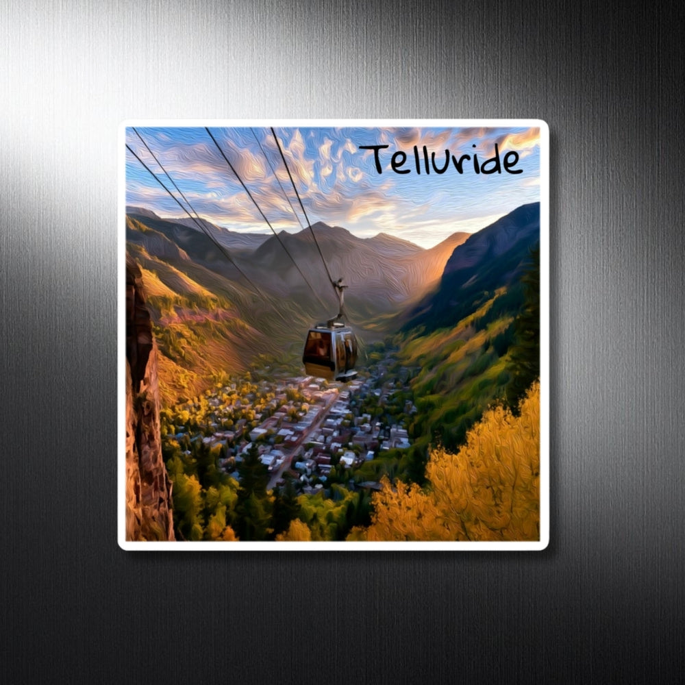 Telluride, Colorado | Gondola Over Mountain Town | Original Series Decorative Magnet