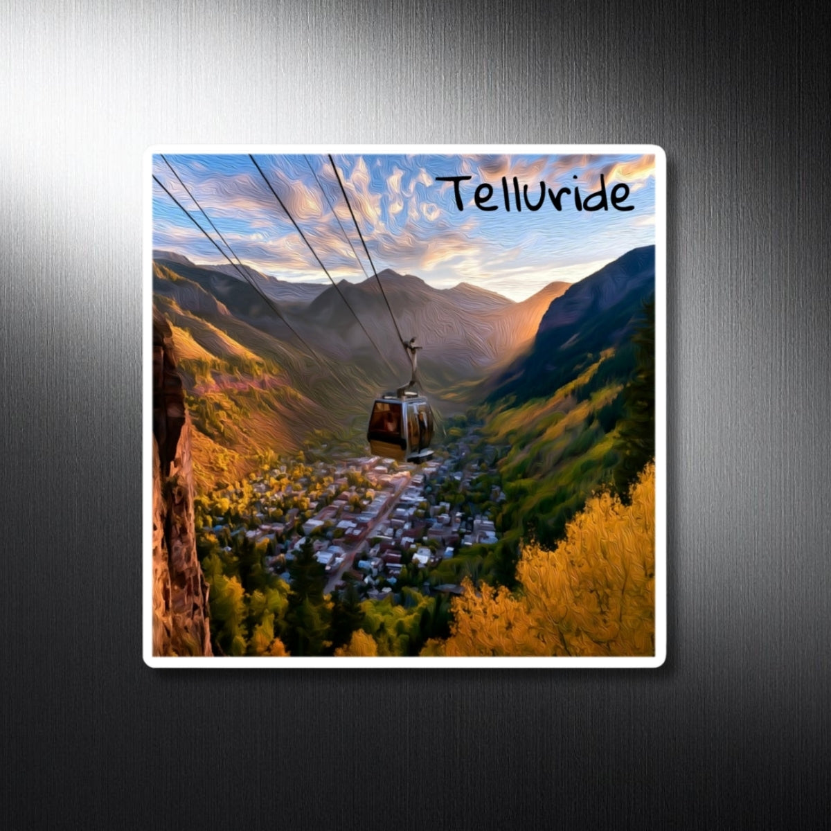 Gondola Over Mountain Town — Telluride, Colorado, study 1