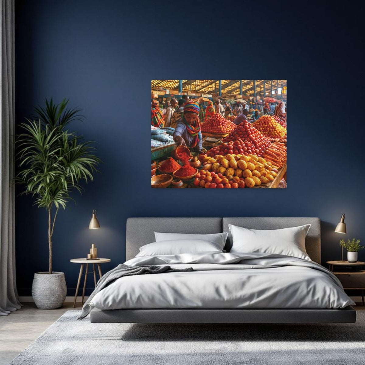 Vibrant African Market Scene — Thessaloniki, Greece, study 2
