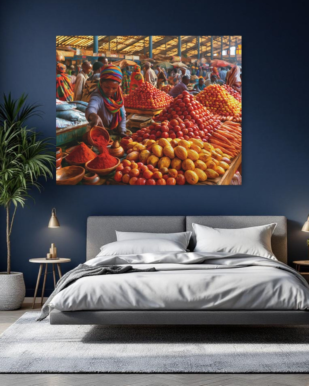 Vibrant African Market Scene — Thessaloniki, Greece, study 1
