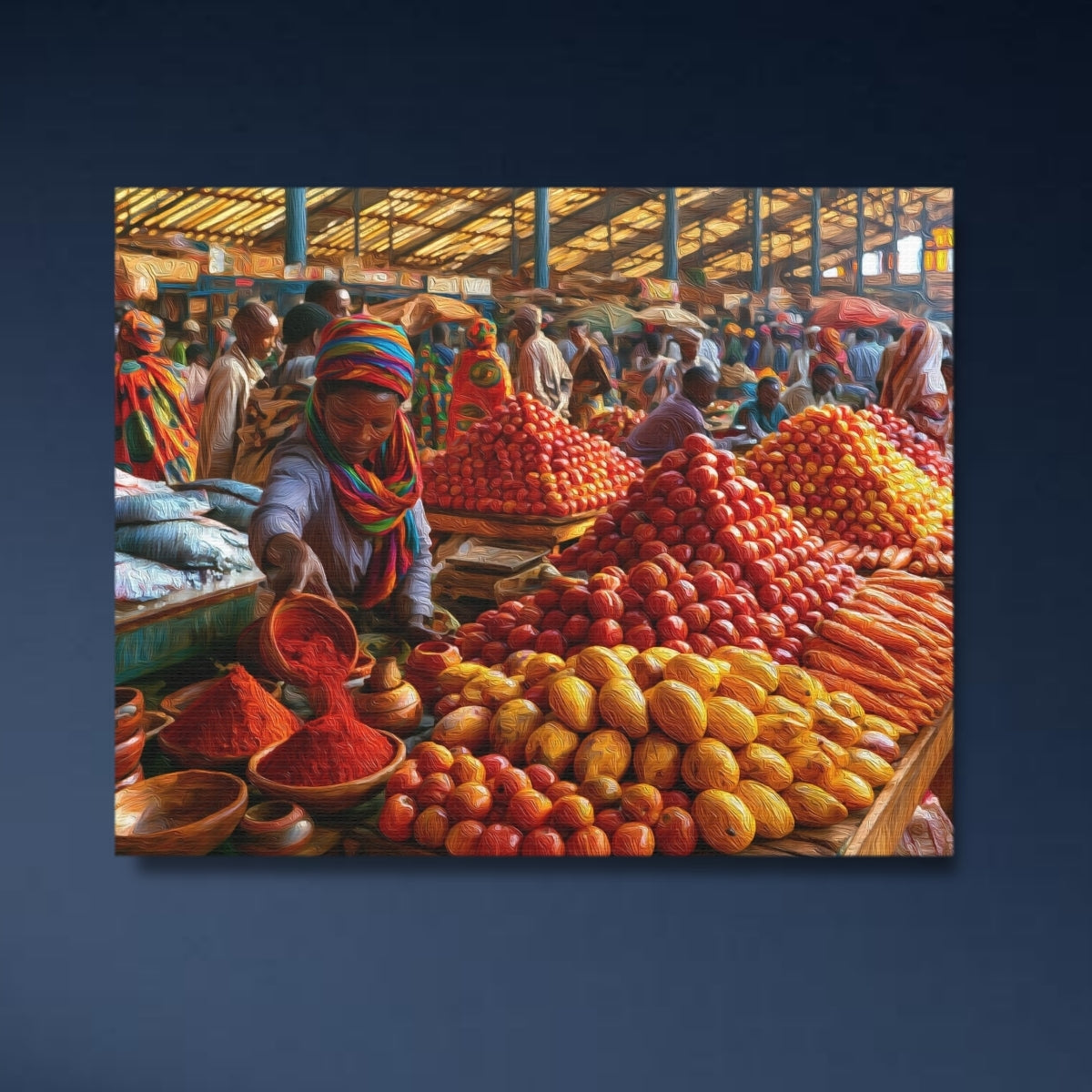Vibrant African Market Scene — Thessaloniki, Greece, study 4
