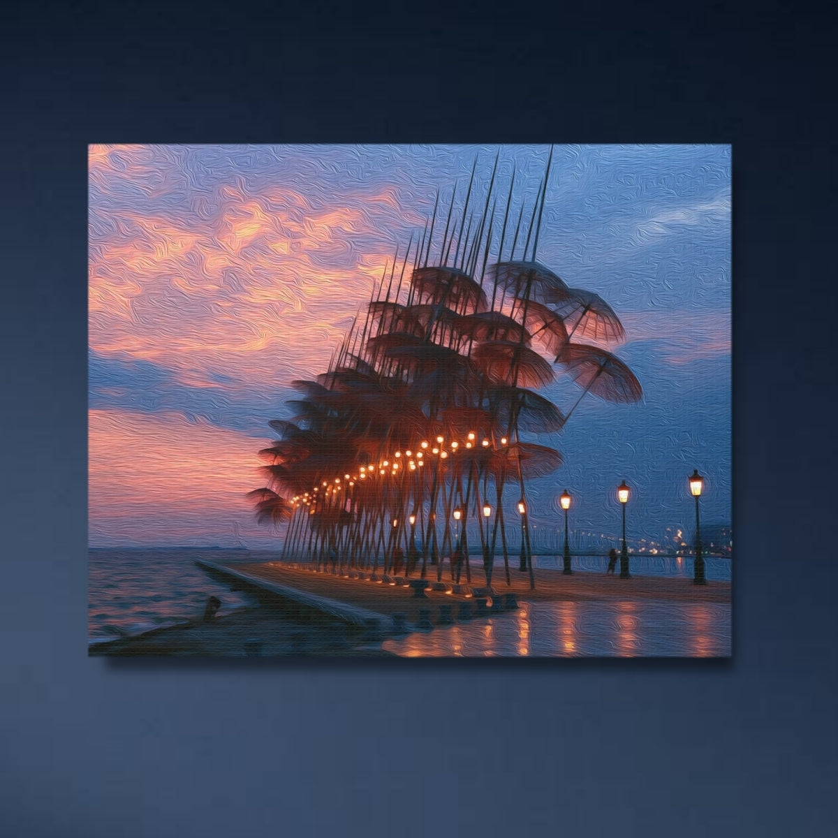 Thessaloniki Umbrella Sculpture Waterfront — Thessaloniki, Greece, study 4