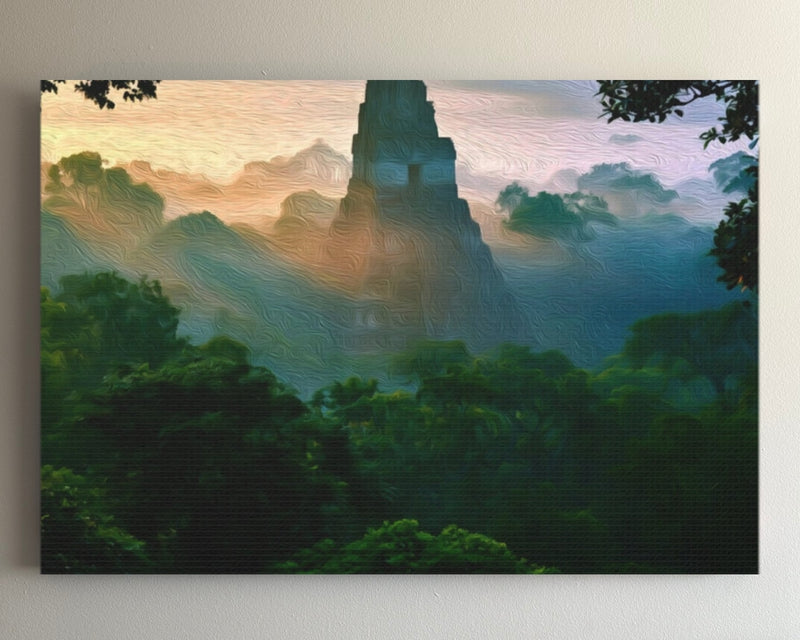 Temple IV Rising Above the Jungle Canopy — Tikal, Guatemala