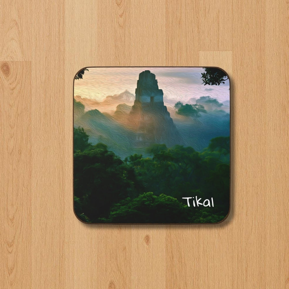 Tikal, Guatemala | Ancient Maya Temple Ruins | Original Series Hardboard Coaster