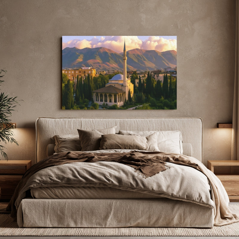 Mosque Minaret Tirana Cityscape — Tirana, Albania, view 6