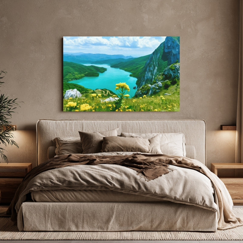 Bovilla Reservoir Mountain Vista — Tirana, Albania, view 6