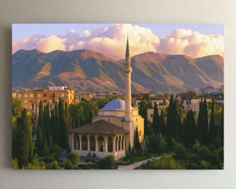 Mosque Minaret Tirana Cityscape — Tirana, Albania