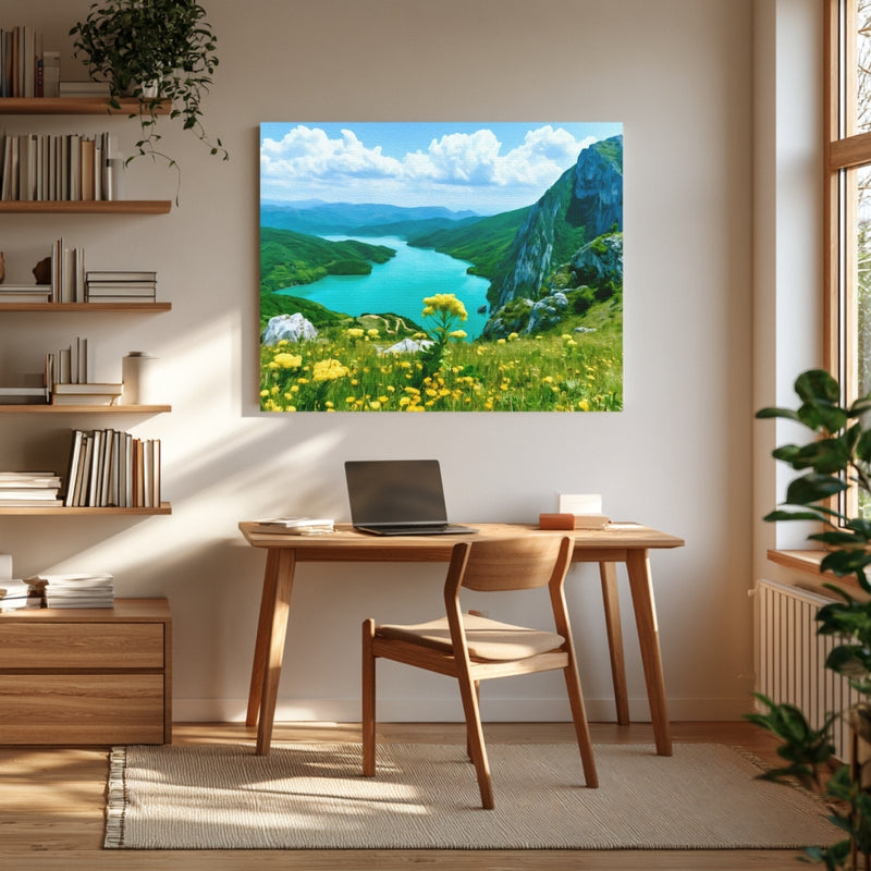 Bovilla Reservoir Mountain Vista — Tirana, Albania, view 4