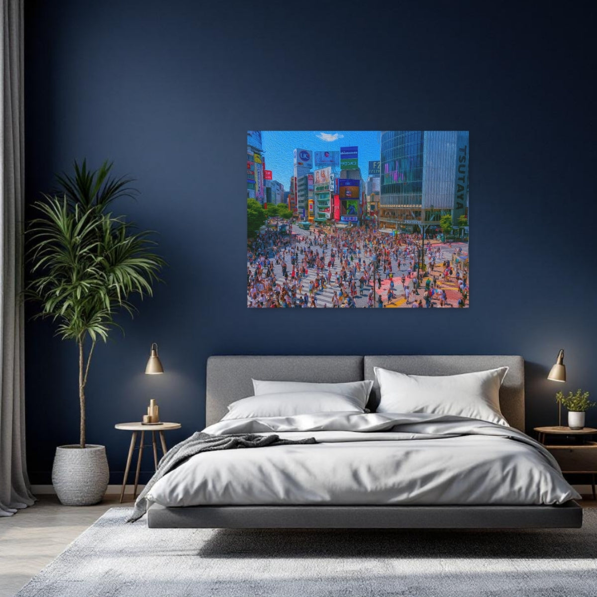 Tokyo, Japan | Shibuya Crossing Scramble Intersection | Original Series Gallery Canvas detail