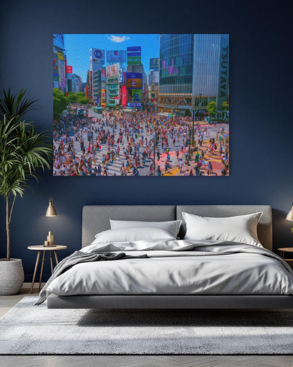Tokyo, Japan | Shibuya Crossing Scramble Intersection | Original Series Gallery Canvas detail