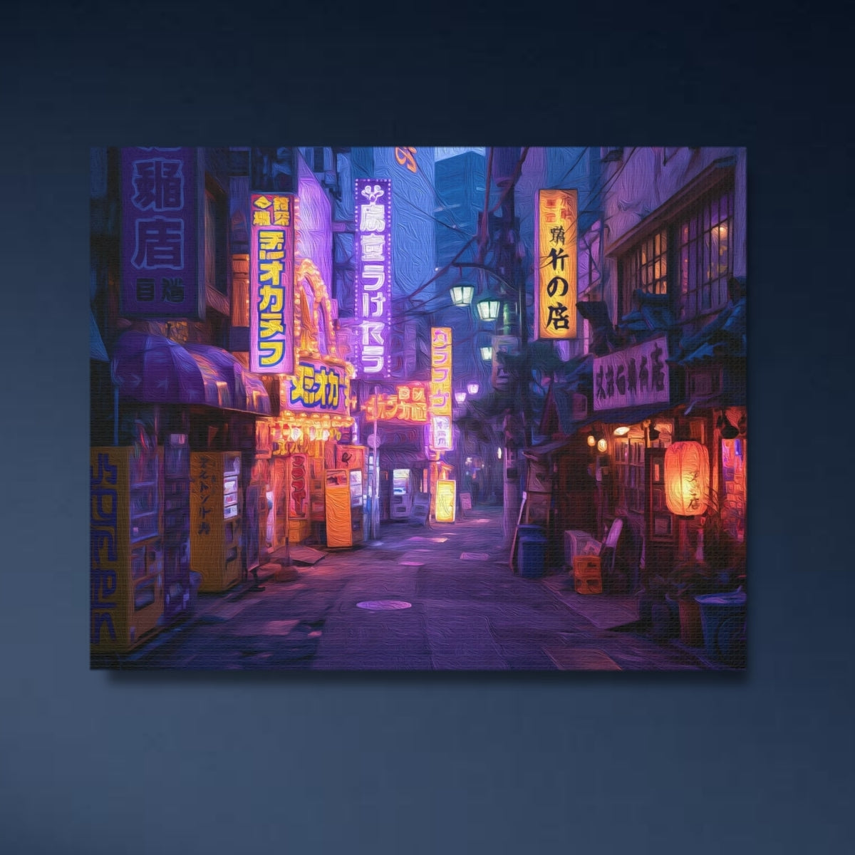 Tokyo, Japan | Tokyo Neon Alley Nightlife | Original Series Gallery Canvas close-up detail