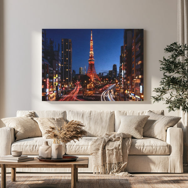 Tokyo Tower Night Street